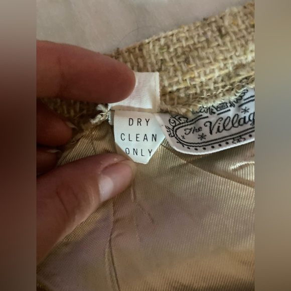 Vintage NWT The Villager 1960s Tan Tweed Straight Leg Pants Size Modern 6 Vtg 14 - Picture 6 of 8